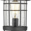 Farol poste exterior 13" negro vidrio sembrado