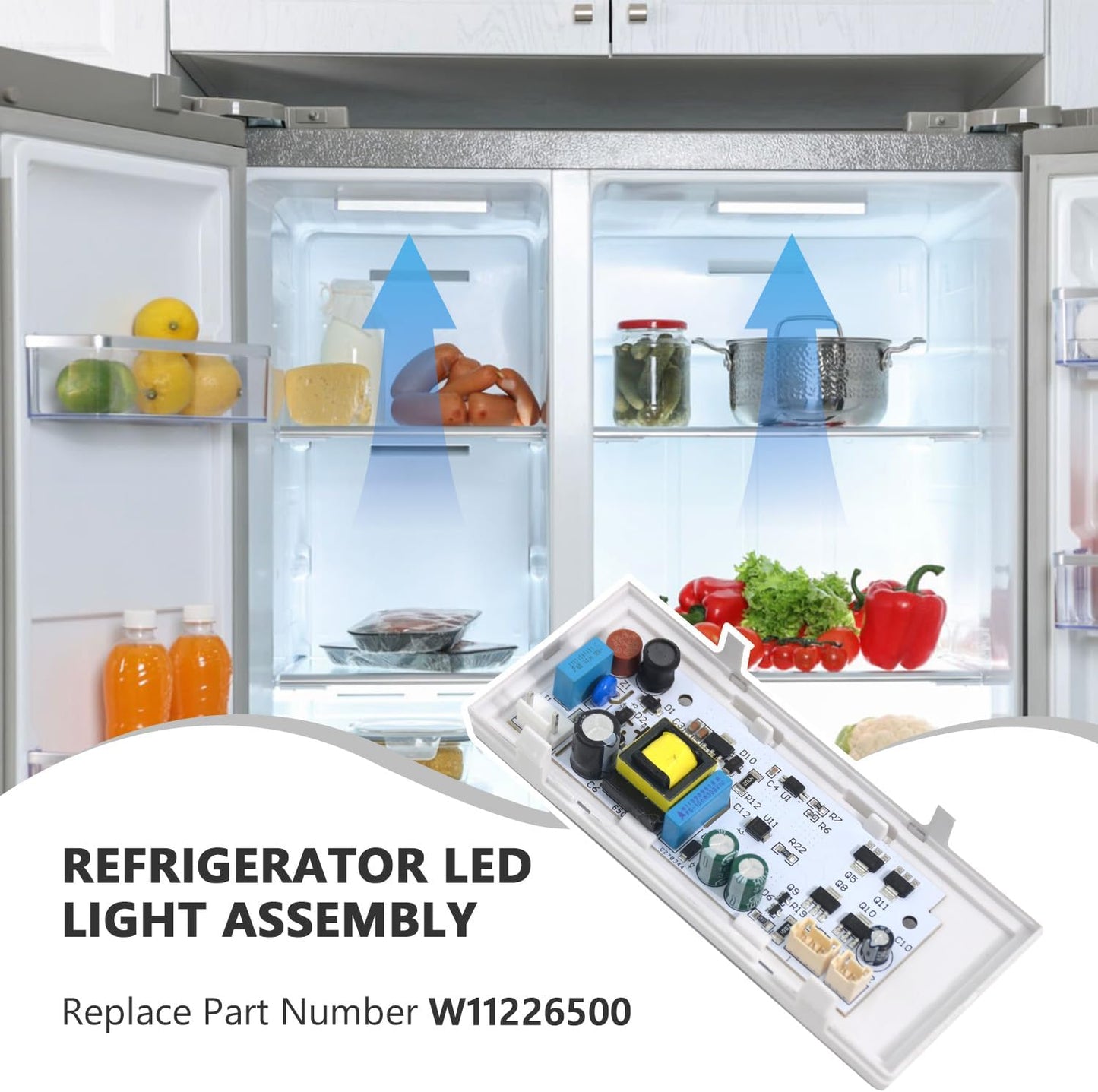 Repuesto módulo luz tablero refrigerador comp Whirlpool