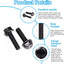 Tornillos hexagonales m6-1.0x12mm brida negro clase 10.9