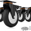 4 Ruedas giratorias 6" freno 3000lb PVC silenciosas muebles