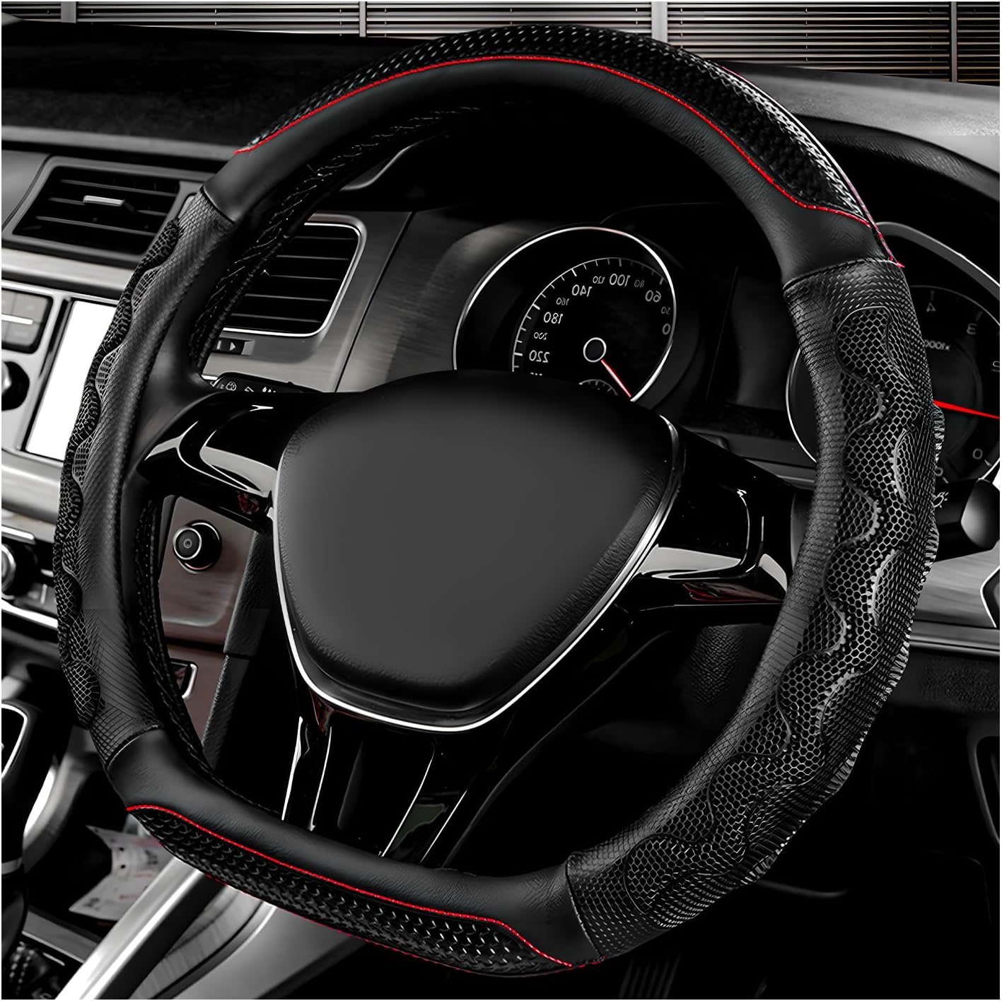 Funda volante antiderrap 15" diseño panal 3D universal