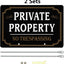 2 Letreros Propiedad Privada 12x8" Aluminio Reflectante
