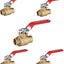 5 Válvulas bola latón soldadura 1pulg 600wog conector sudor