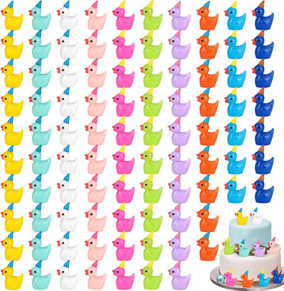 100 Mini Patos Resina Multicolor Adorno Hogar Jardín
