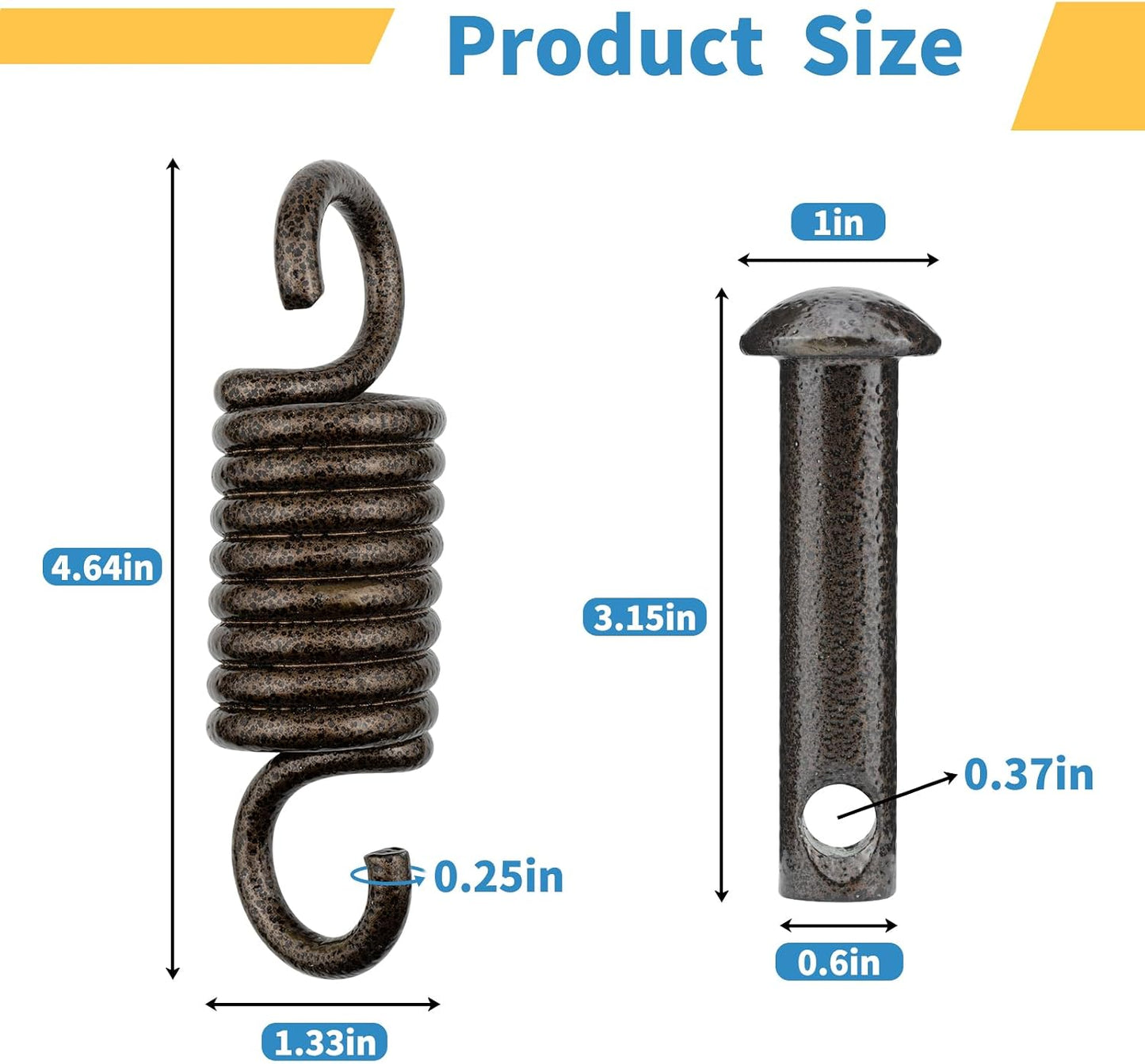 Kit colgar hamaca 500lb gancho resorte enchufe pasador