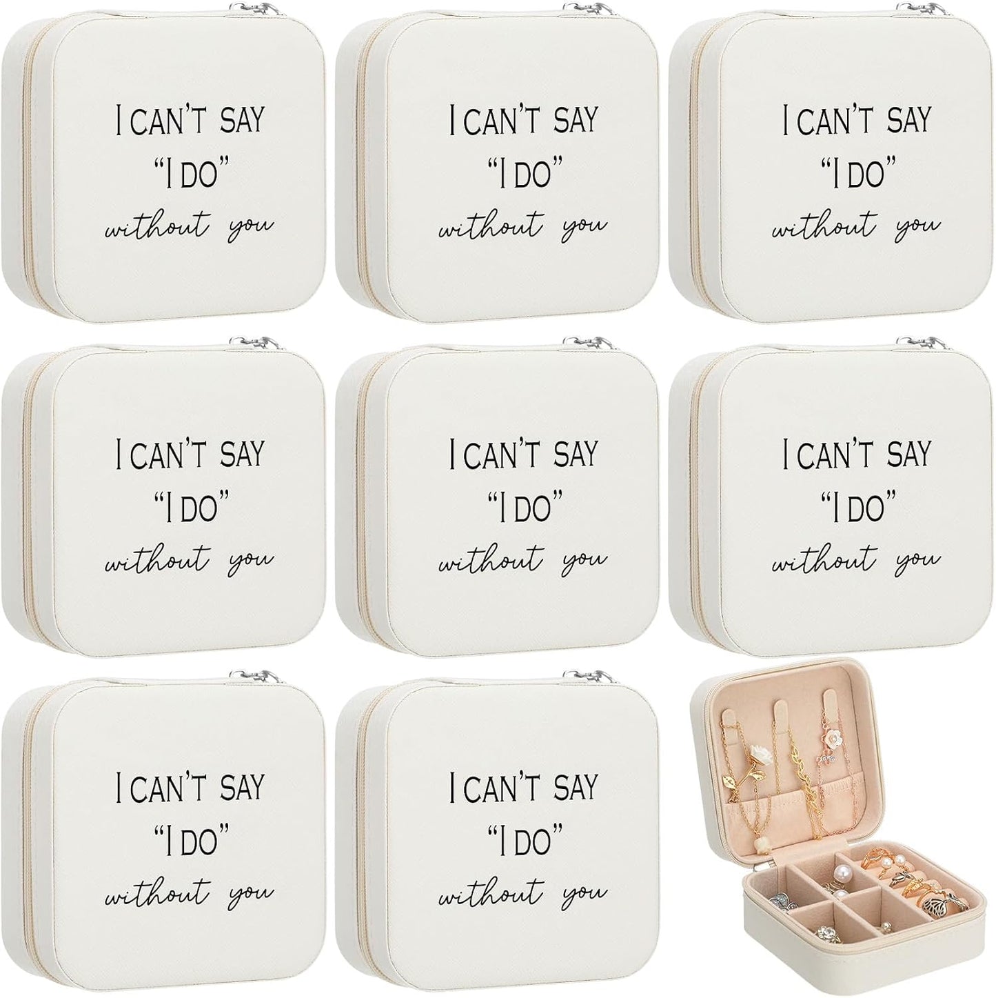 Estuche joyas portátil para damas de honor y viajes