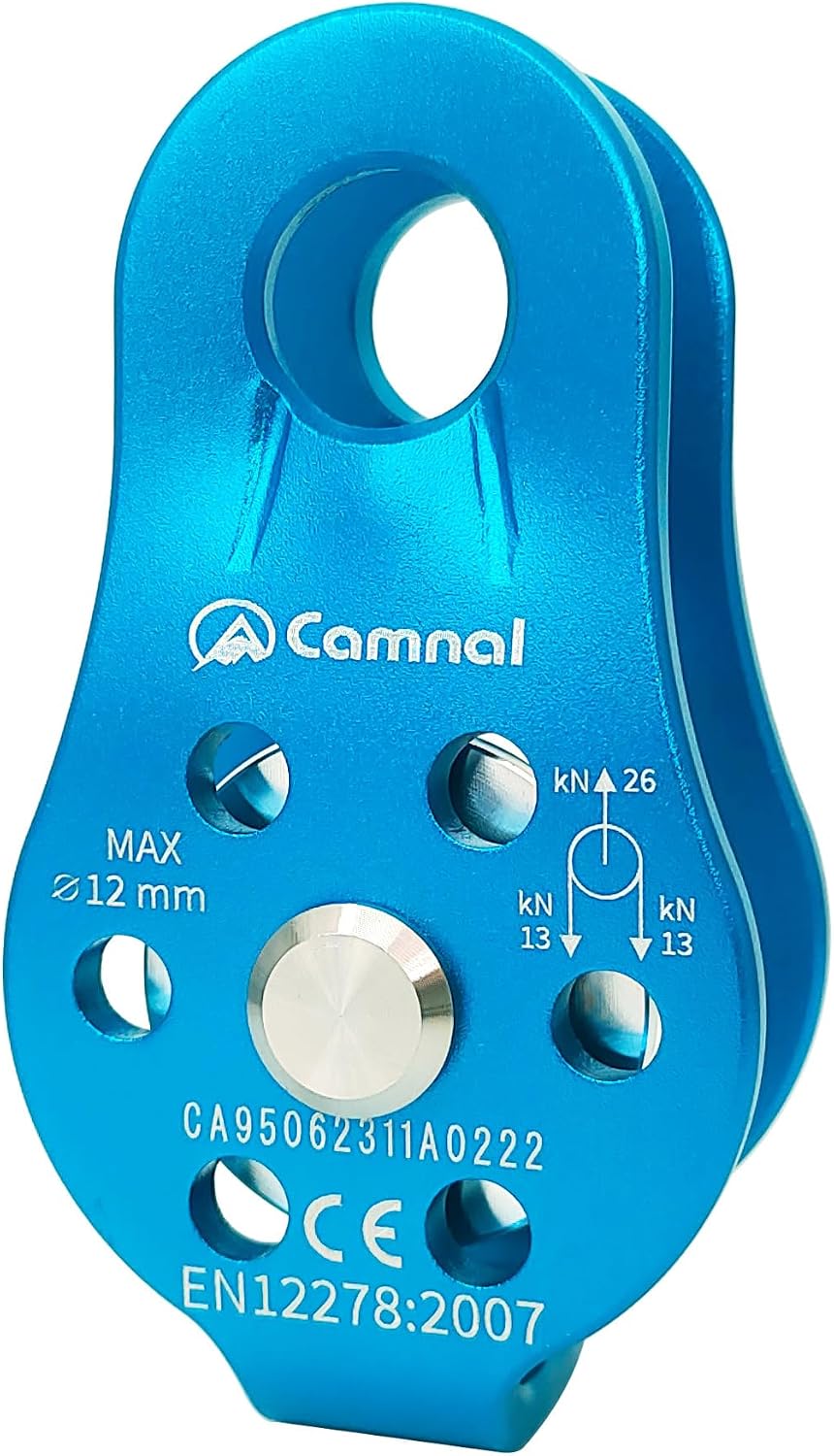 Polea escalada un solo agujero azul pack 1