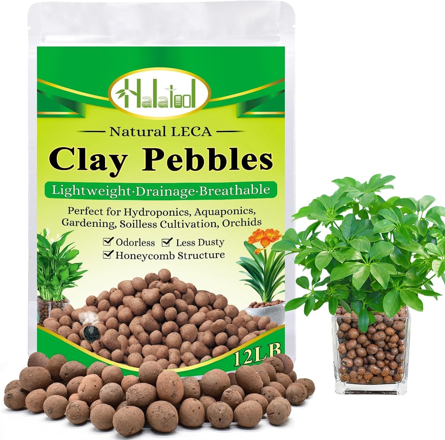 Guijarros arcilla expandida 12lb drenaje