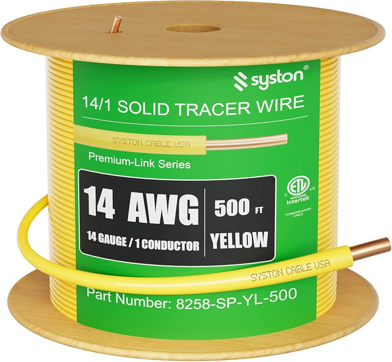 Cable trazador 14 AWG cobre sólido amarillo