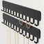 Organiz. collar perforado soporte pared ganchos 2 Uds negro
