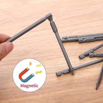 Juego puntas destornillador Torx S2 acero magnético T6-T25