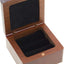 Caja madera soporte anillos boda elegante caoba magnética