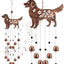 Campanillas viento navidad golden retriever 24pulg
