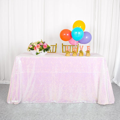 Mantel lentejuelas iridiscentes 50x80pulg para bodas y fiestas