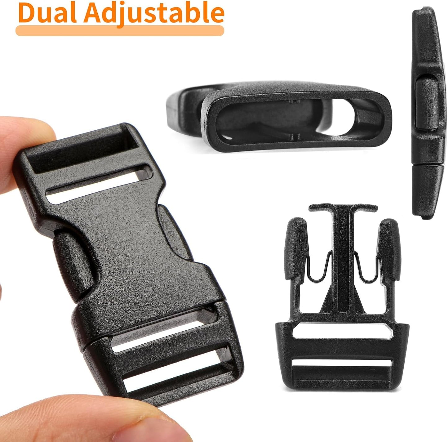 Juego hebillas y correas 3/4 6yd nailon 6 pzas ajustables