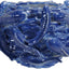 Maceta gres hecha a mano con peces 3D azul