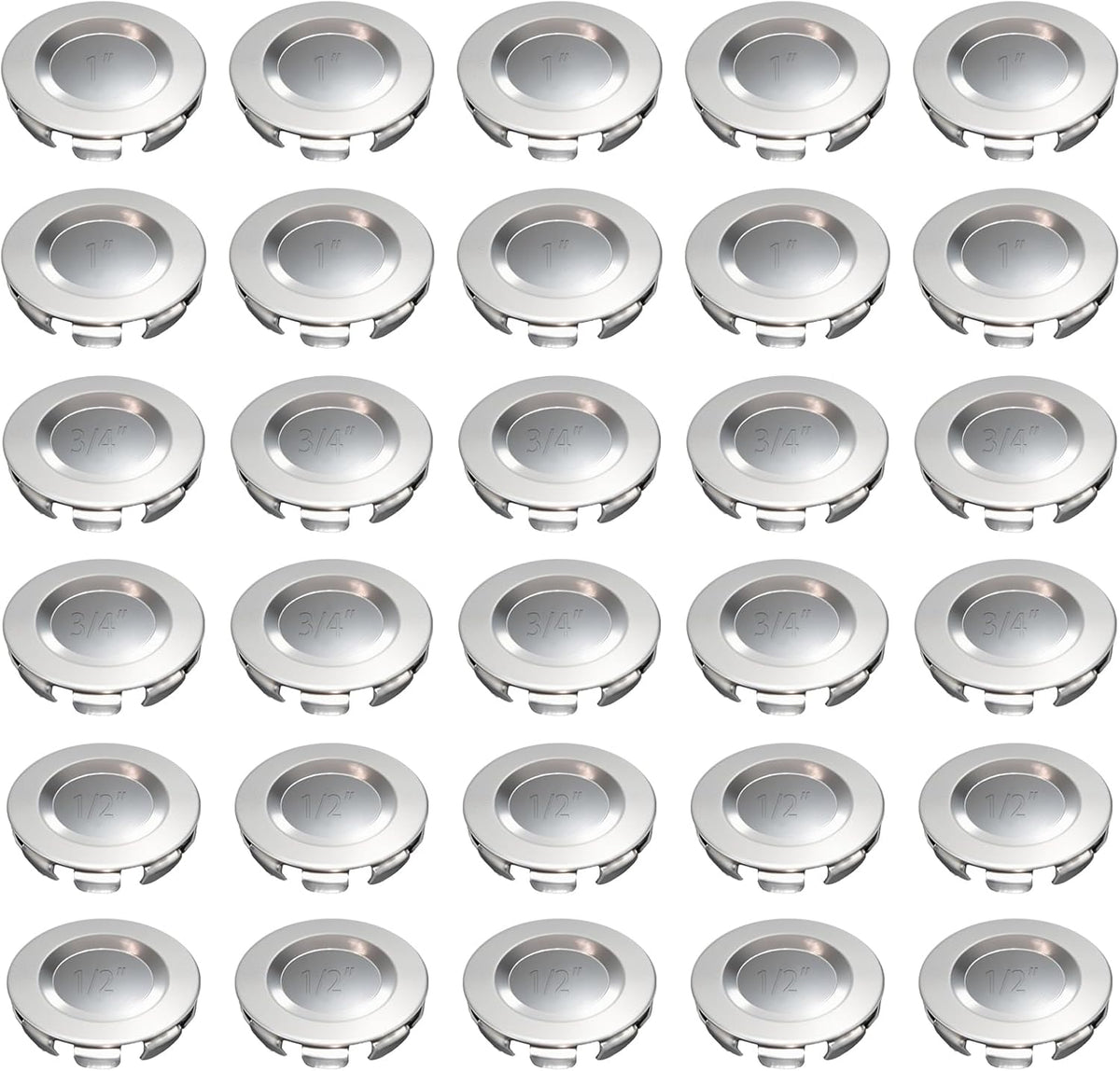 30 Tapones Acero Inox Caja Eléctrica 1/2, 3/4 y 1 Pulg