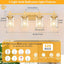 4 Luces baño doradas sobre espejo con pantalla vidrio
