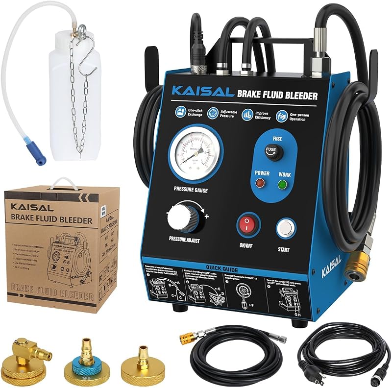 Kit purgador frenos eléctrico 1.6L/min 3 adaptadores