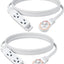 Cable extensión plano giratorio 360° 6ft 3 salidas 16AWG con tierra