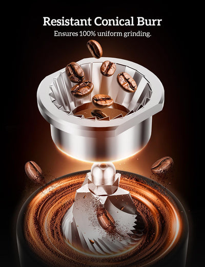 Molinillo y Cafetera Espresso Acero Inox 2en1