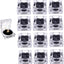 12 Cajas Regalo Anillos Cristal Acrílico Negro 1.8x1.8"