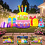Decoración inflable cumpleaños 8ft con luces LED para