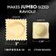 Jumbo Ravioli Maker 2en1 Plástico 2.5pulg 12 Cuadrados XL