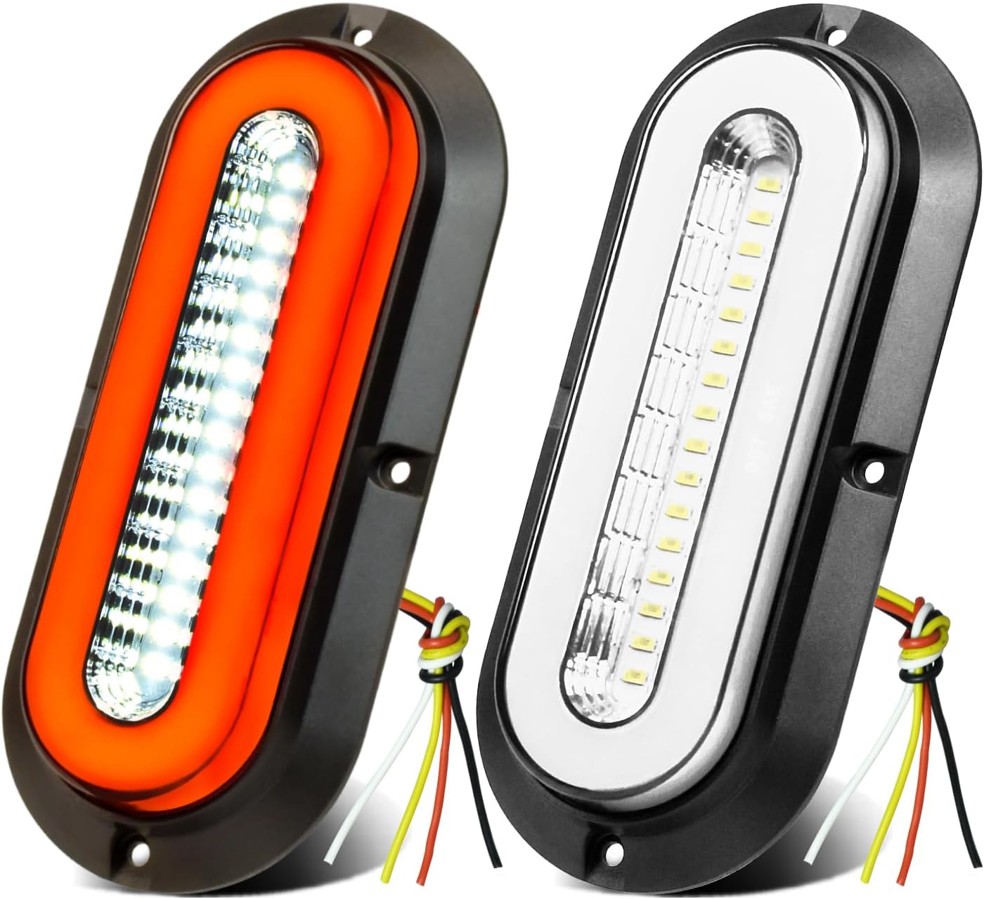 Lentes traseros LED 6" halo ovalado 52 luces IP67