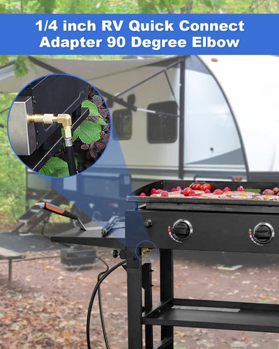 Adaptador 1/4pulg para parrilla Blackstone 17-22pulg set 2