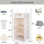 Organiz. colgante 3 estantes 12.75x12.75x32" blanco