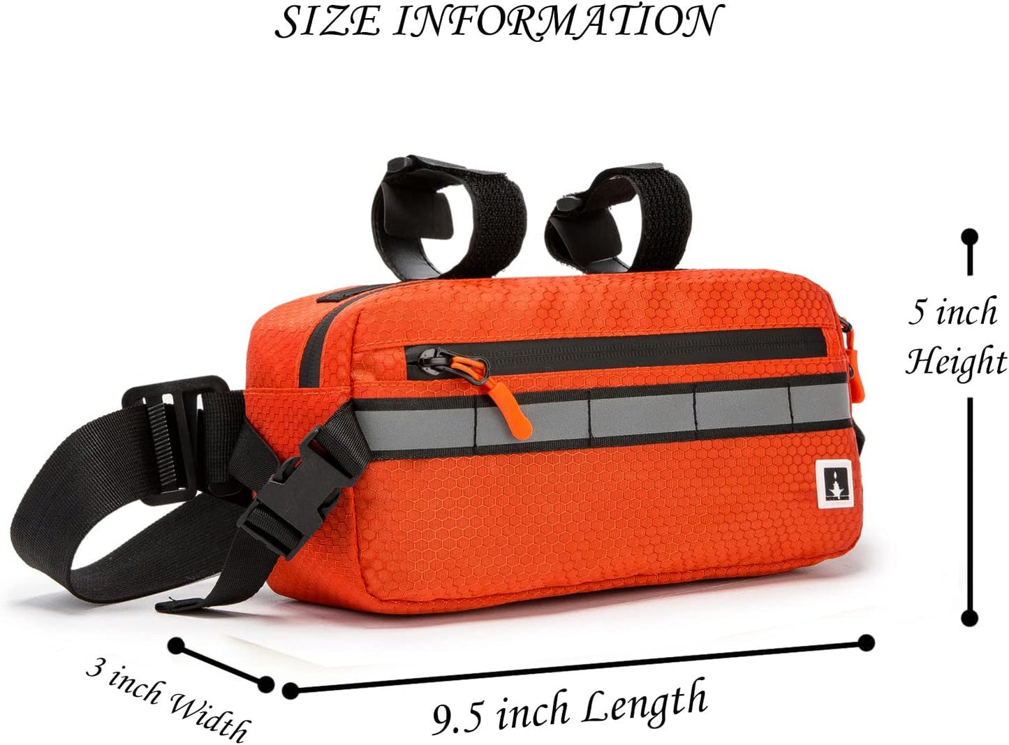 Bolsa impermeable manillar bicicleta niño bandolera naranja