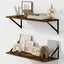Set 2 estantes flotantes 24x8" soportes