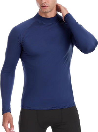Camisa compresión térmica hombre manga larga cuello alto