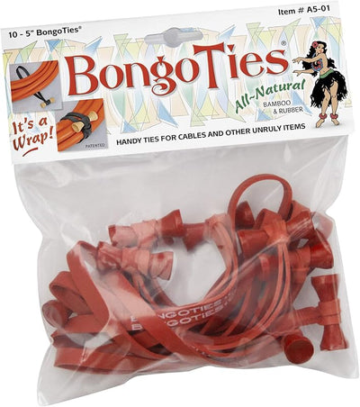 Bridas bongo rojas a5-01-r pack 10 caucho bambú