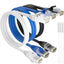Cable Ethernet Cat6 15pies 3uds negro blanco