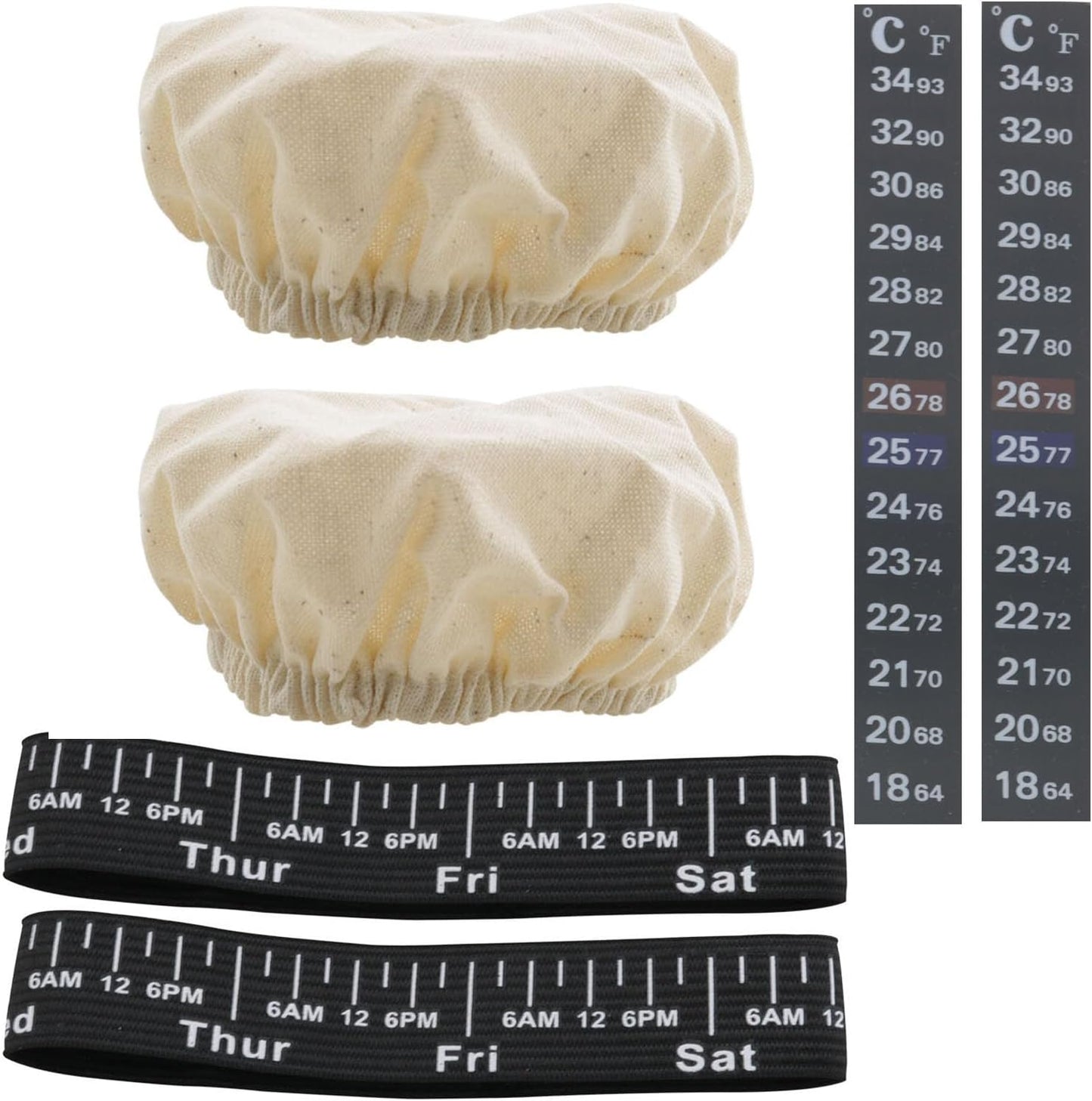 2 Pzas Funda Tela Transpirable para Tarros Fermentación Pan