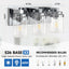 Lámpara tocador baño 3 luces vidrio transparente cromo E26