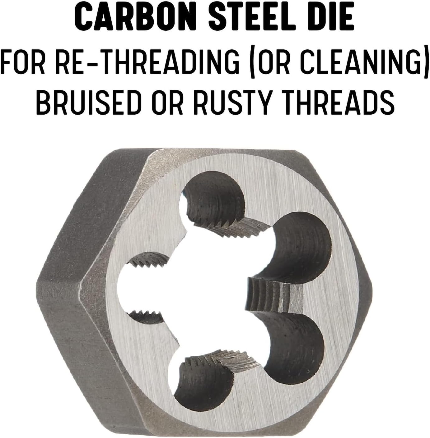 Terraja roscar hexagonal acero carbono 4-40 5-8pulg