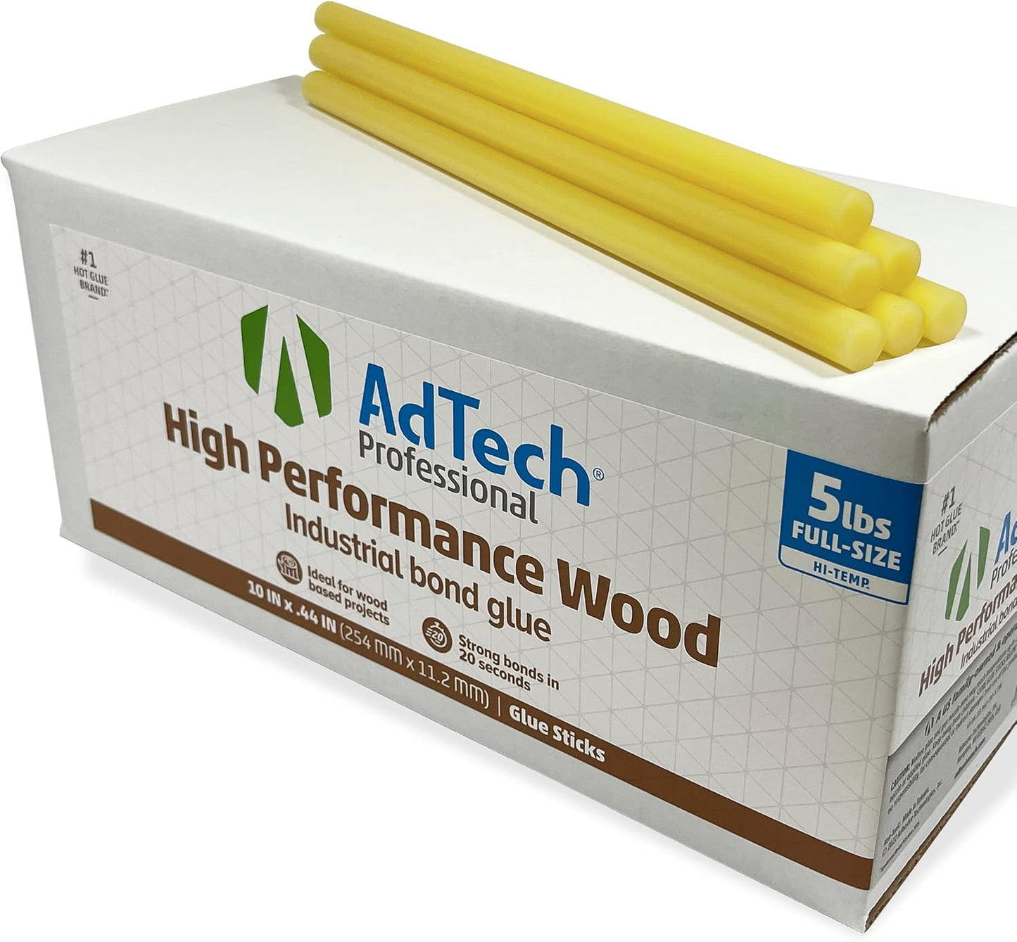 Pegamento caliente industrial para madera 10" ámbar