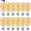 12 Pack Bombillas LED Edison ST64 7W 2700K E26 Regulables