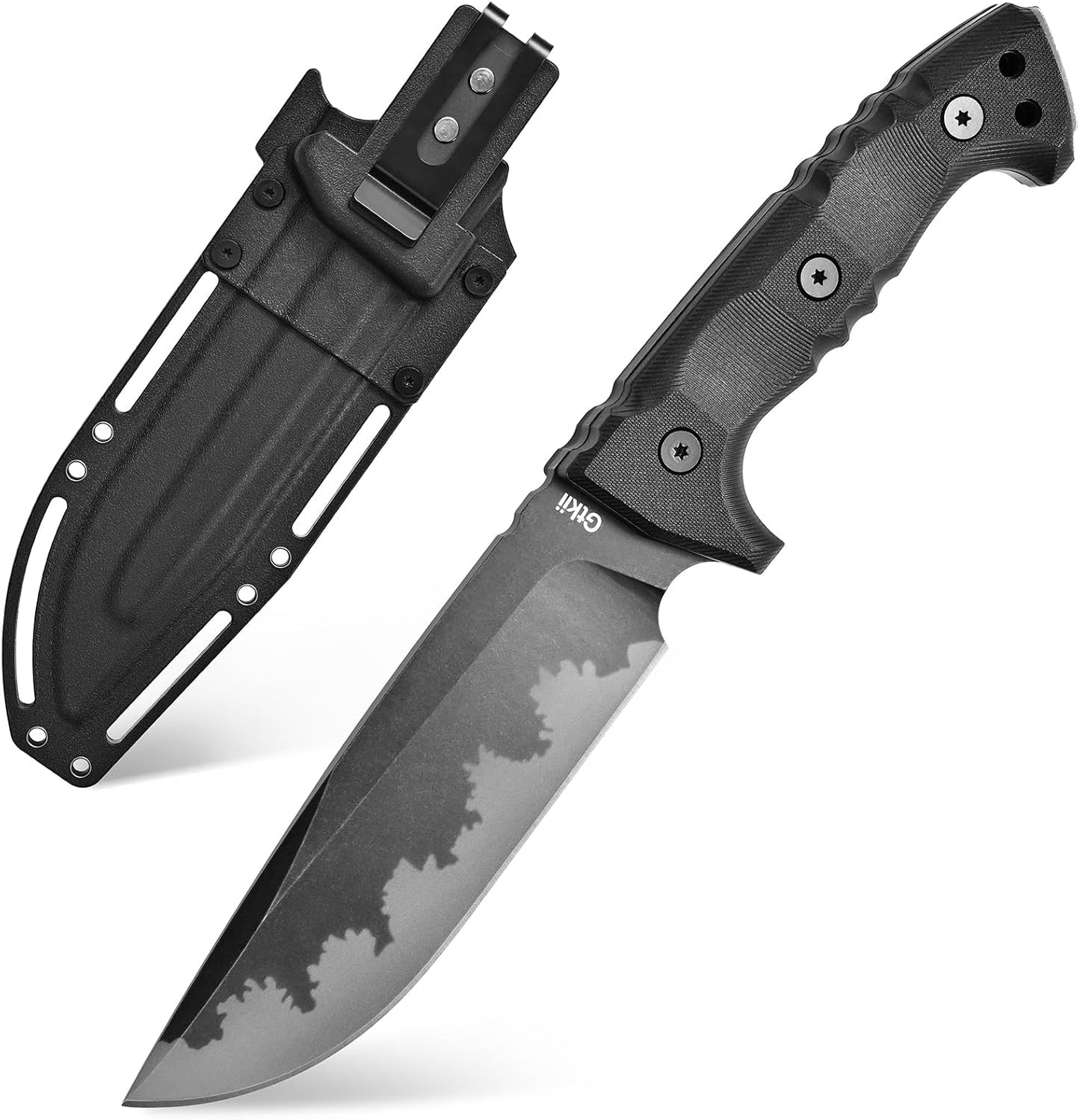 Cuchillo EDC DC53 acero mango fibra negro