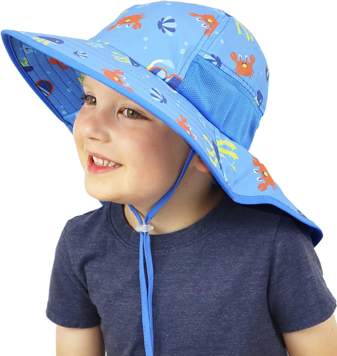 Sombrero sol UPF50 para niños 3-10 años con solapa cuello