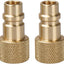 Acoplador recarga AC 1/2 pulg hembra a R-134a macho dorado