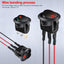 8 Pzas Interruptor Basculante 12V DC 20A Con Luz Roja