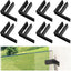8 Pack Abrazadera Vidrio Mate Negro 10mm-13mm T304