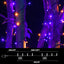 Luces navidad cuerda parpadeantes 300led 100ft púrpura naranja