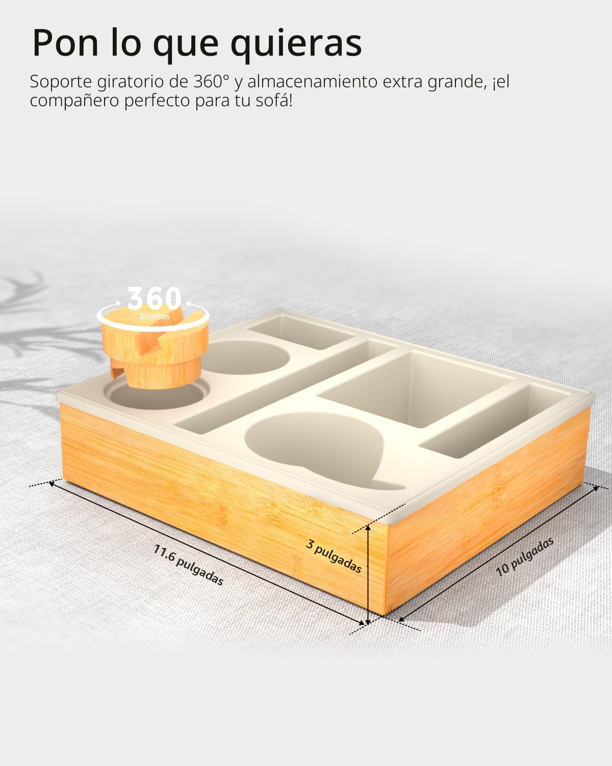 Bandeja portavasos sofá cama mesa silicona organiz. bebidas