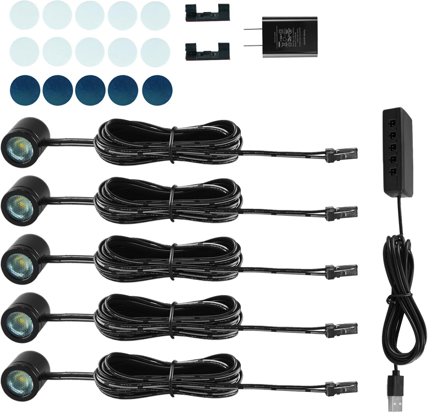 Mini focos LED USB magnéticos para arte y vitrinas