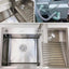 Fregadero acero inox doble tazón 27.5" cocina lavandería